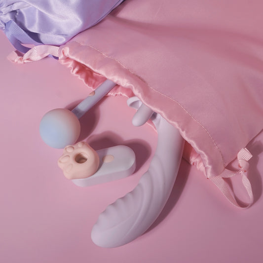 ถุงผ้าซาติน เก็บของเล่น