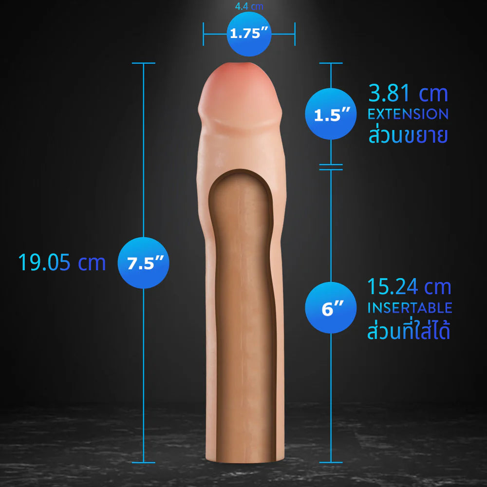 Performance Plus By Blush® | Resilience 7 Inch Realistic Penis Extender Sleeve
