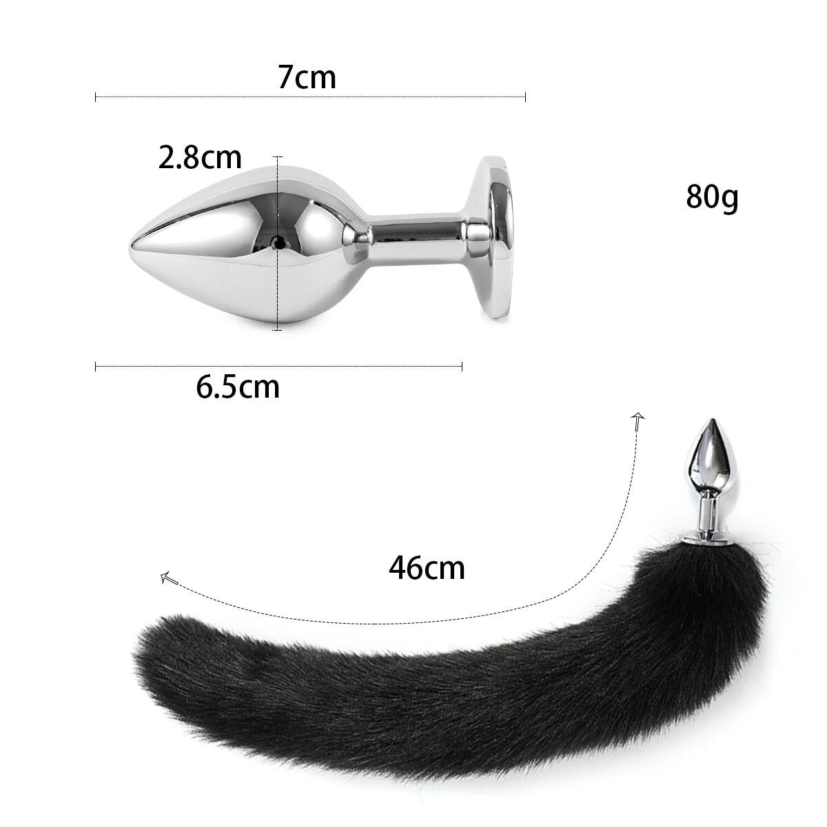 Black Fox Tail Set