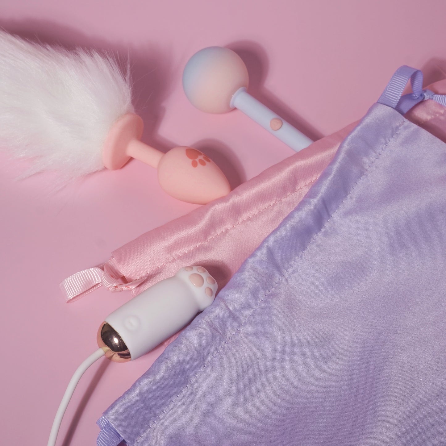 ถุงผ้าซาติน เก็บของเล่น