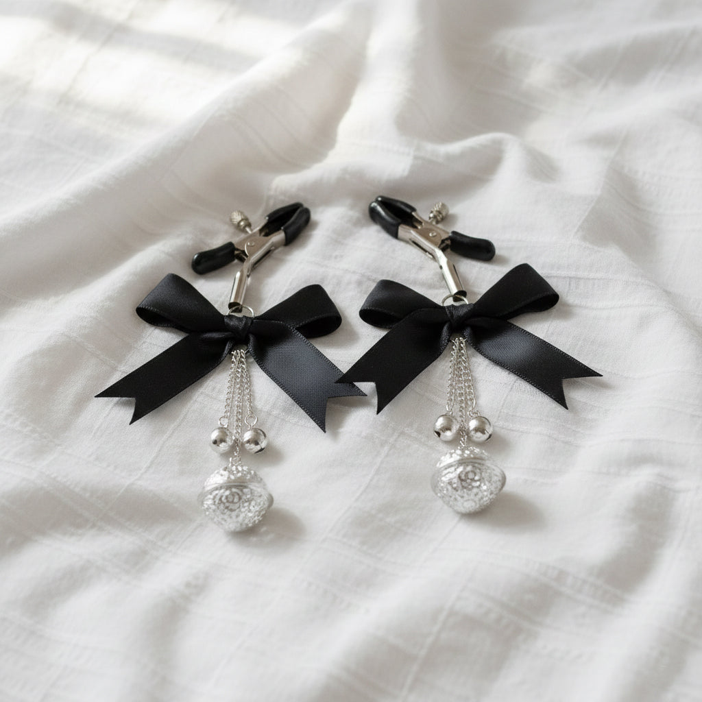 Midnight Bow Nipple Clamps