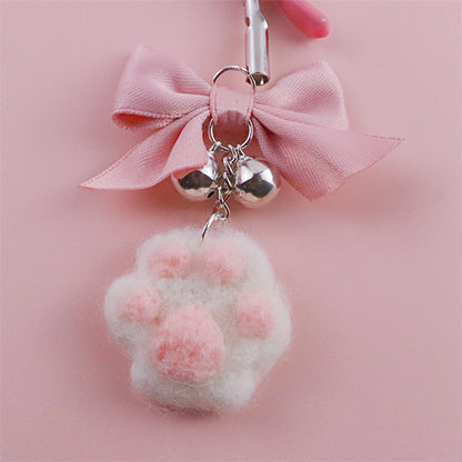 Kitty Paw Ribbon Clips