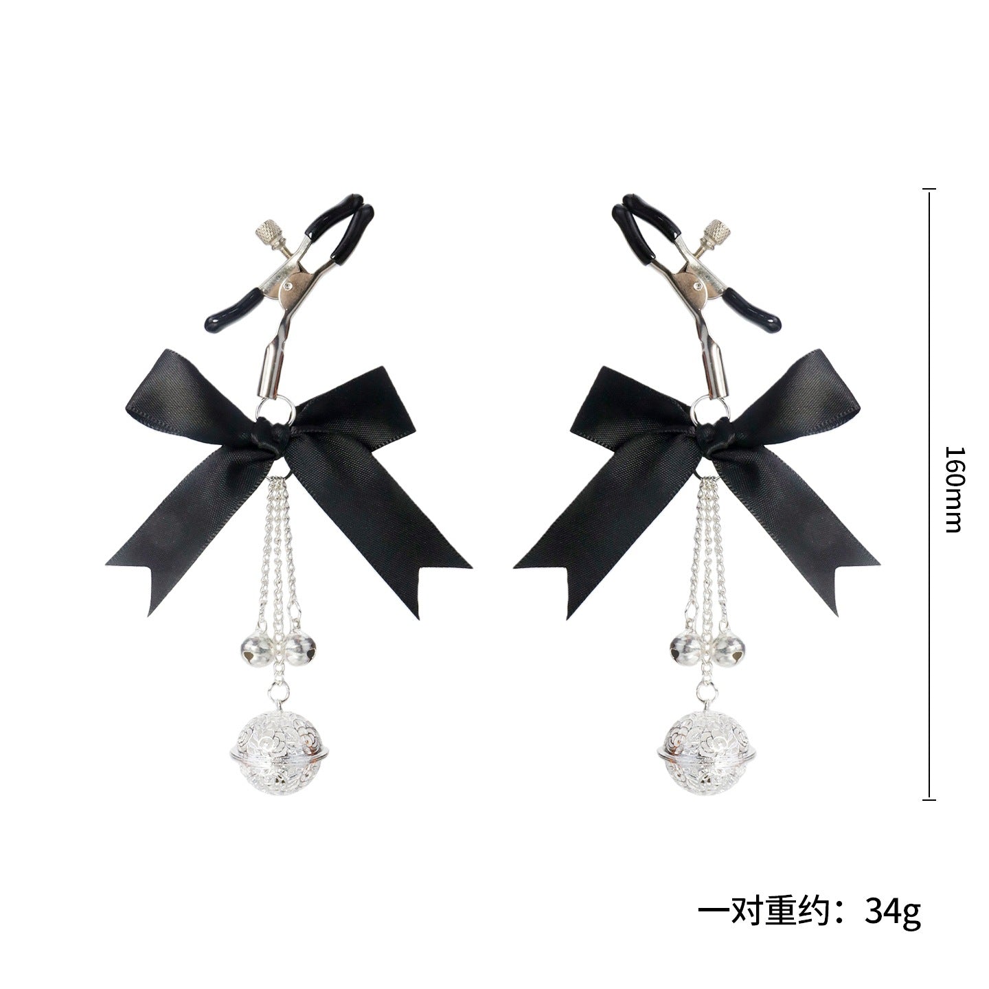 Midnight Bow Nipple Clamps