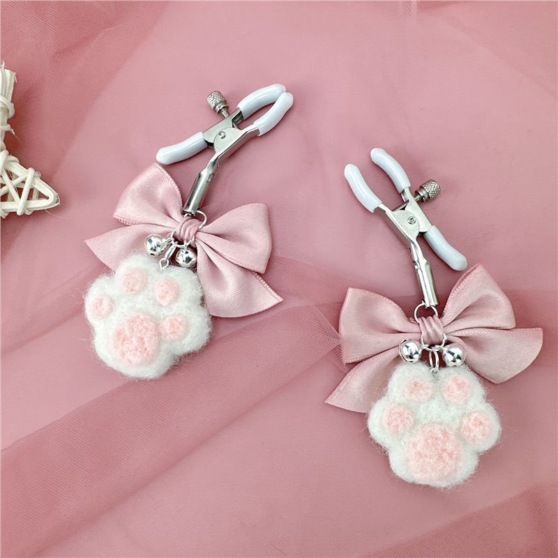 Kitty Paw Ribbon Clips