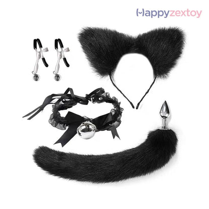 Black Fox Tail Set