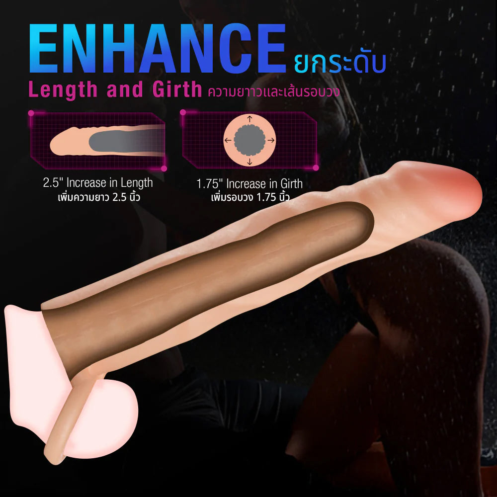 Performance Plus By Blush® | Fortitude 7 Inch Realistic Penis Extender Sleeve