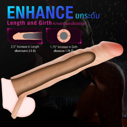 Performance Plus By Blush® | Tenacity 8.5 Inch Realistic Penis Extender Sleeve